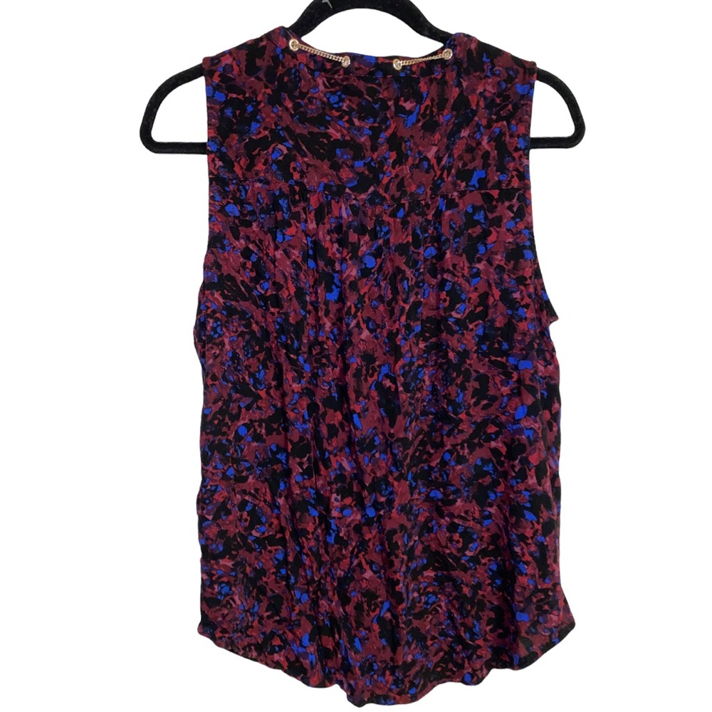 Torrid printed sleeveless top with gold chain, size 1, 1x - Picture 2 of 6